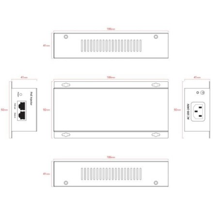Ernitec 1 CH 95W 10 Gigabit POE